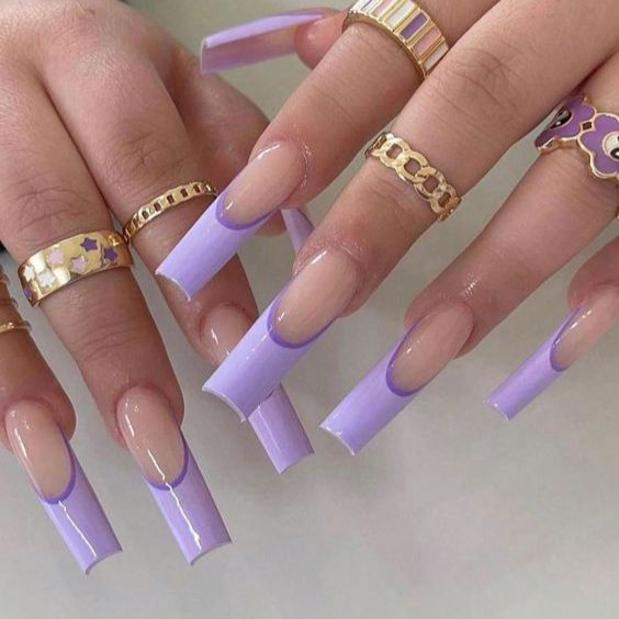 Faux ongles violet