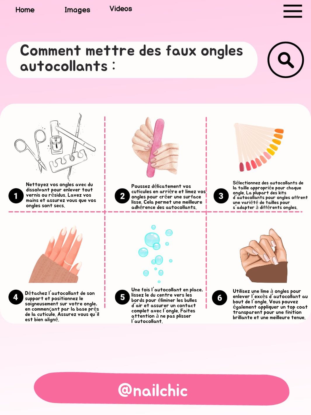Autocollants faux ongles Nail Chic