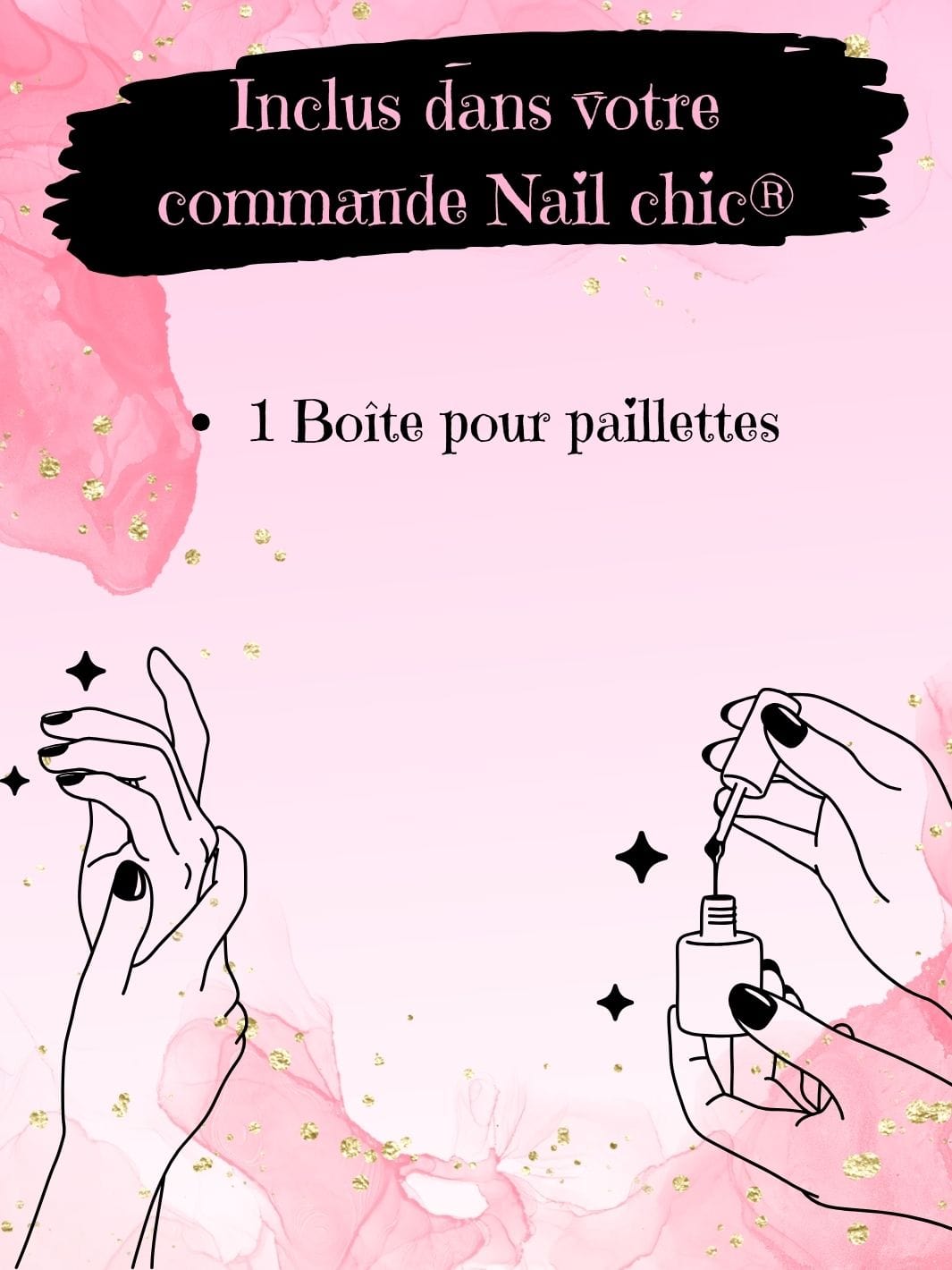 Boite de rangement paillette nail art Nail Chic