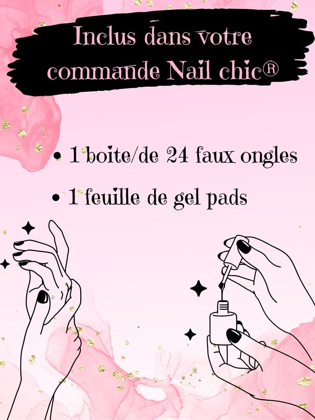 Faux ongle court blanc Nail Chic