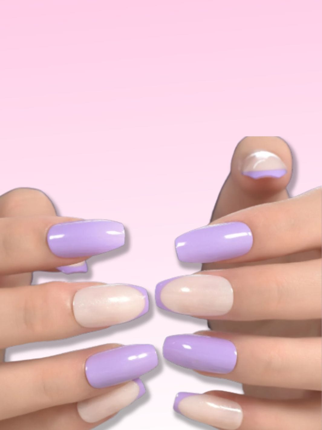 Faux ongle violet pastel Nail Chic