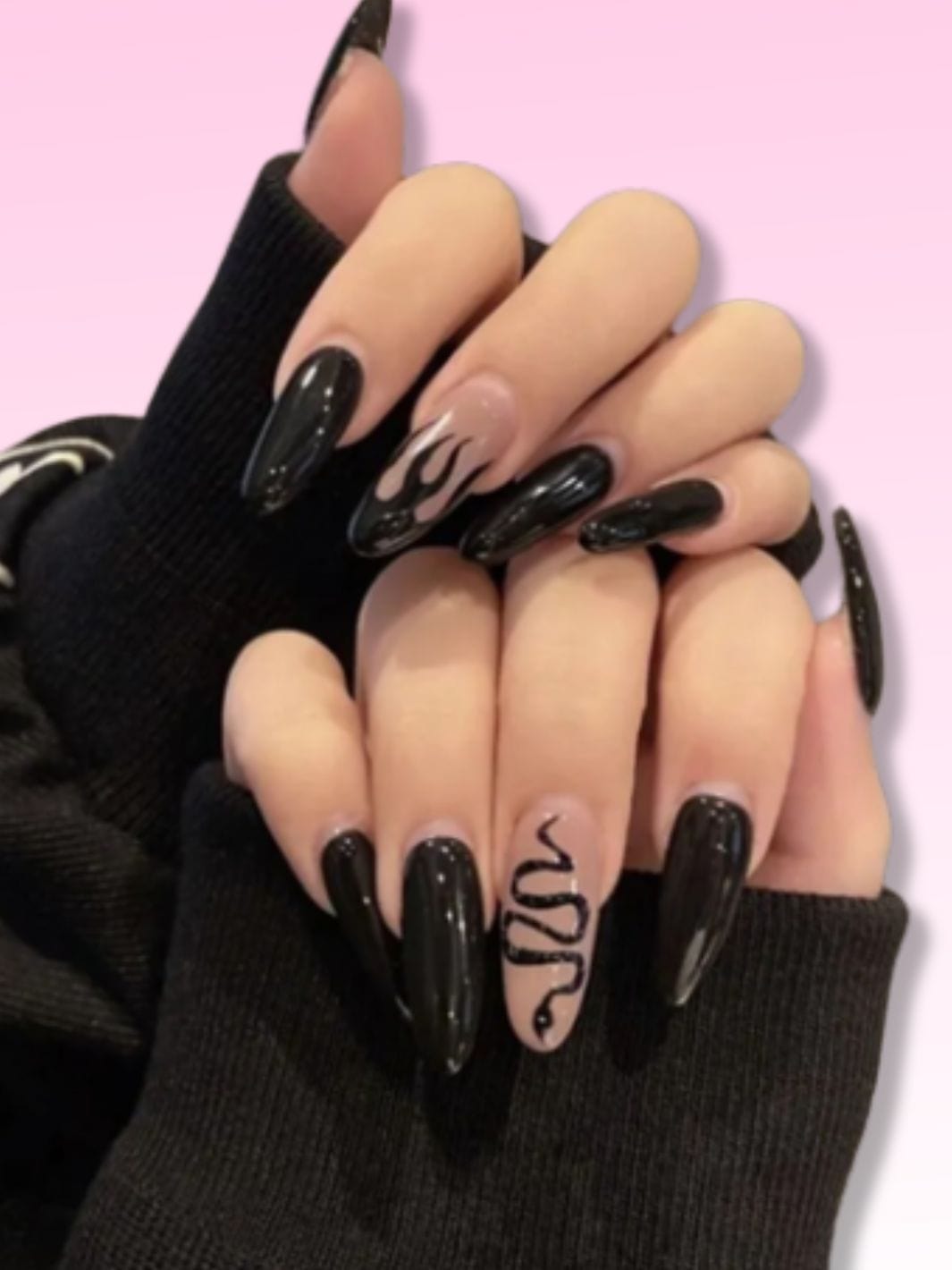 Faux ongles noirs Nail Chic