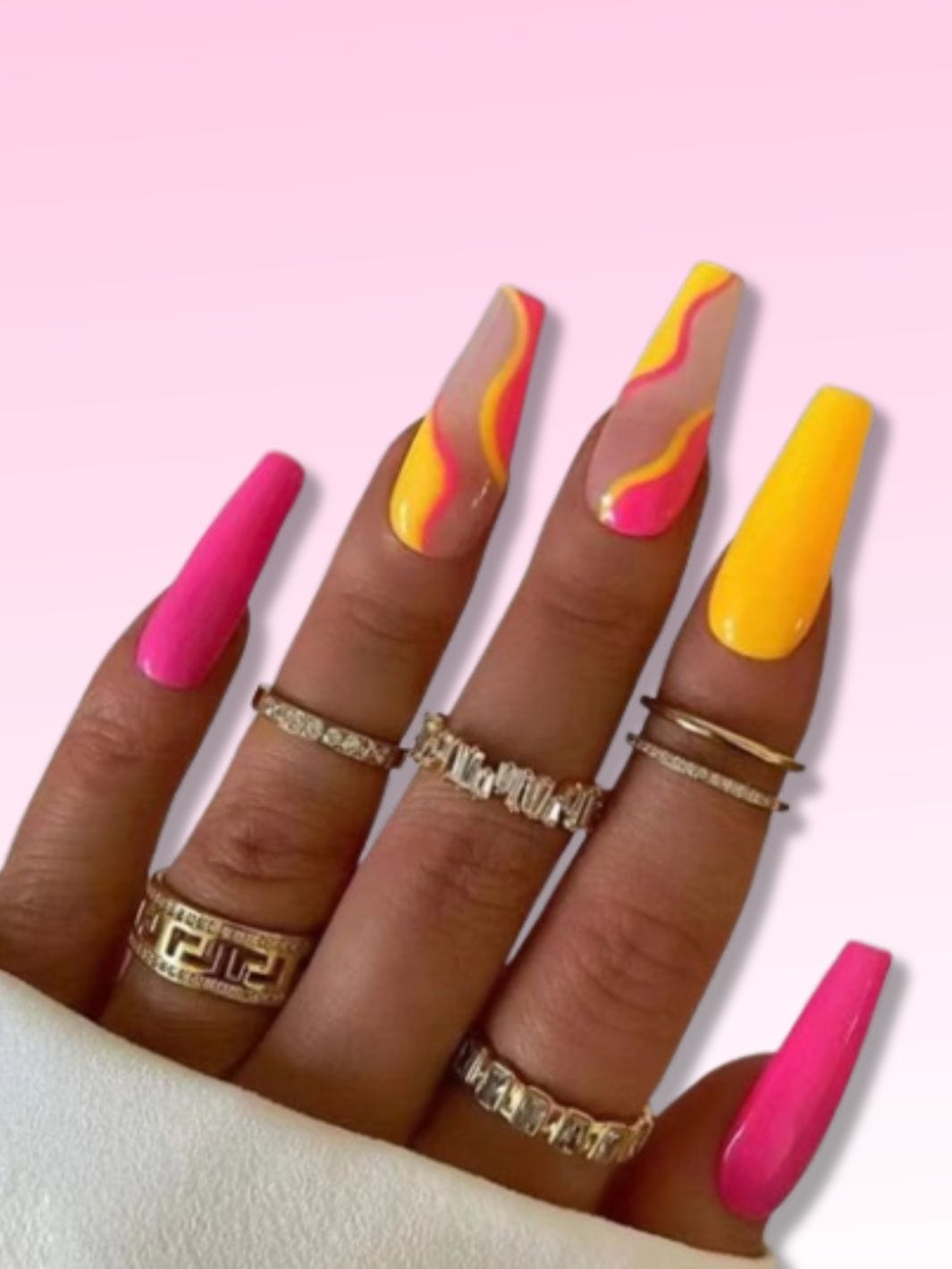 Faux ongles orange fluo Nail Chic