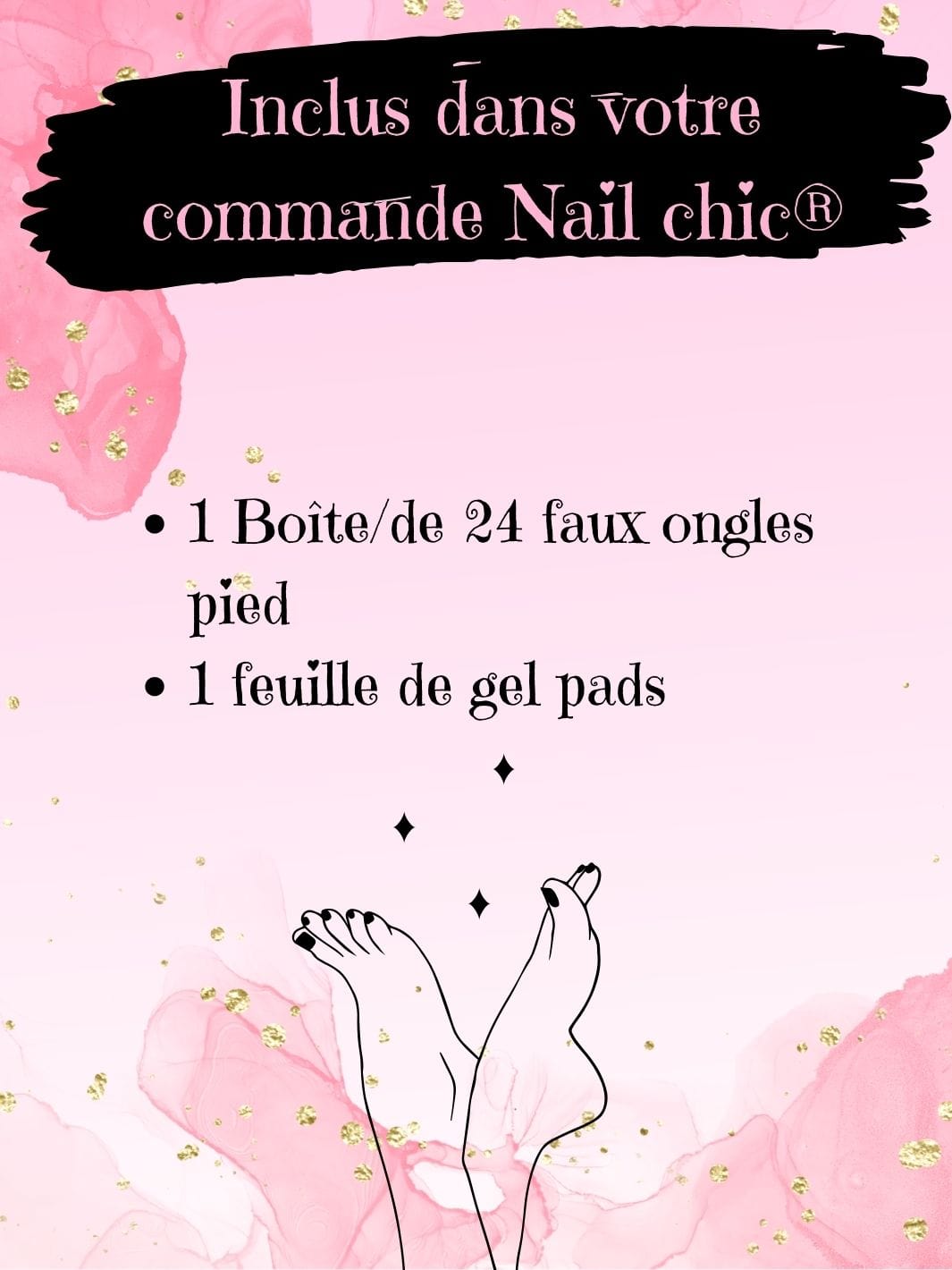 Faux ongles pieds Nail Chic