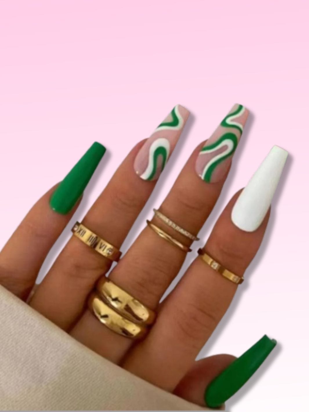 Faux ongles vert Nail Chic