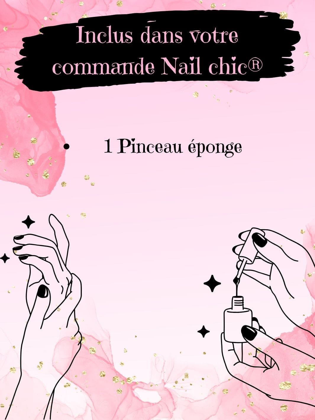 Pinceau eponge ongle Nail Chic